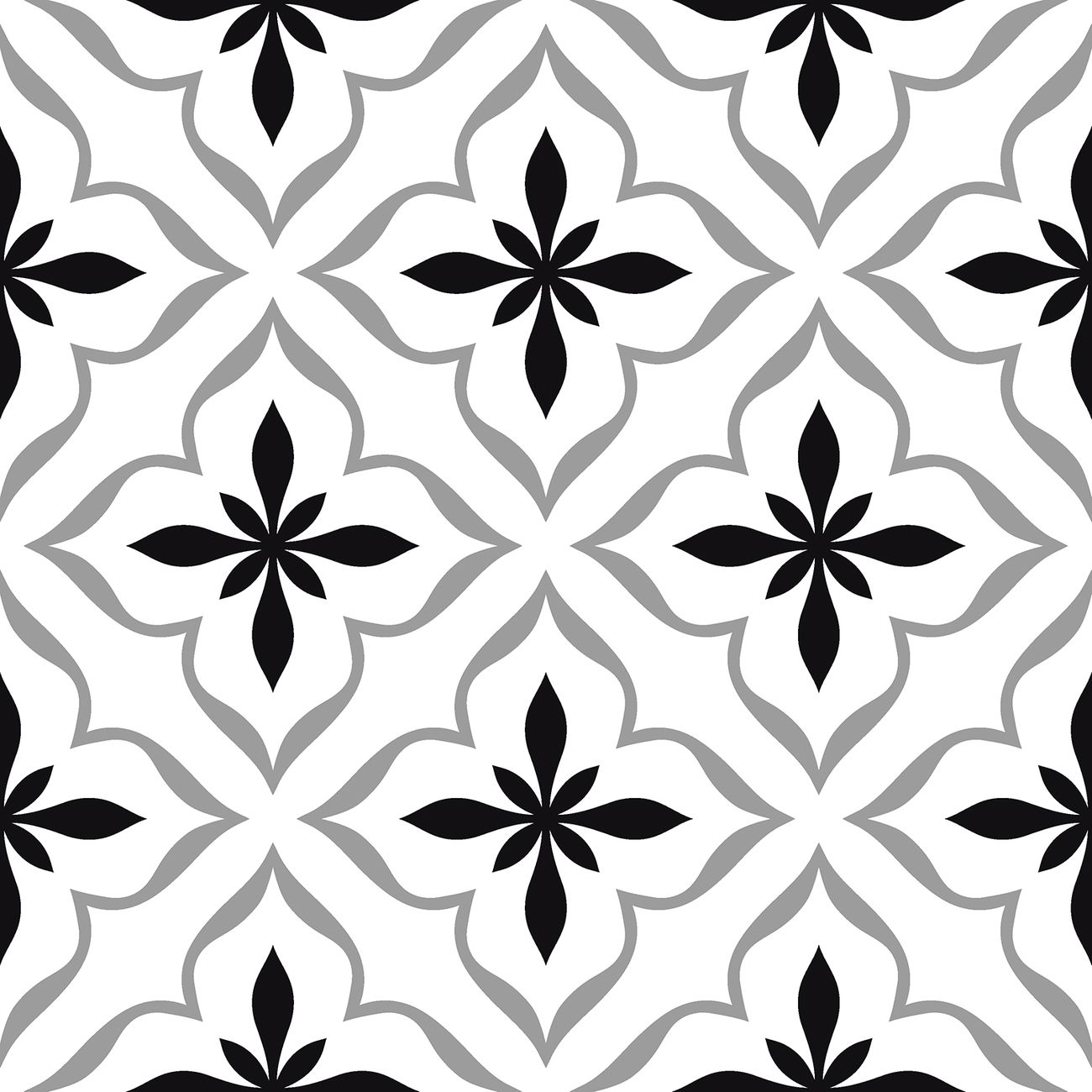Antique Cube Pattern 20x20 Black Matt-image